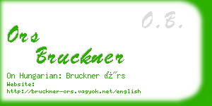 ors bruckner business card
